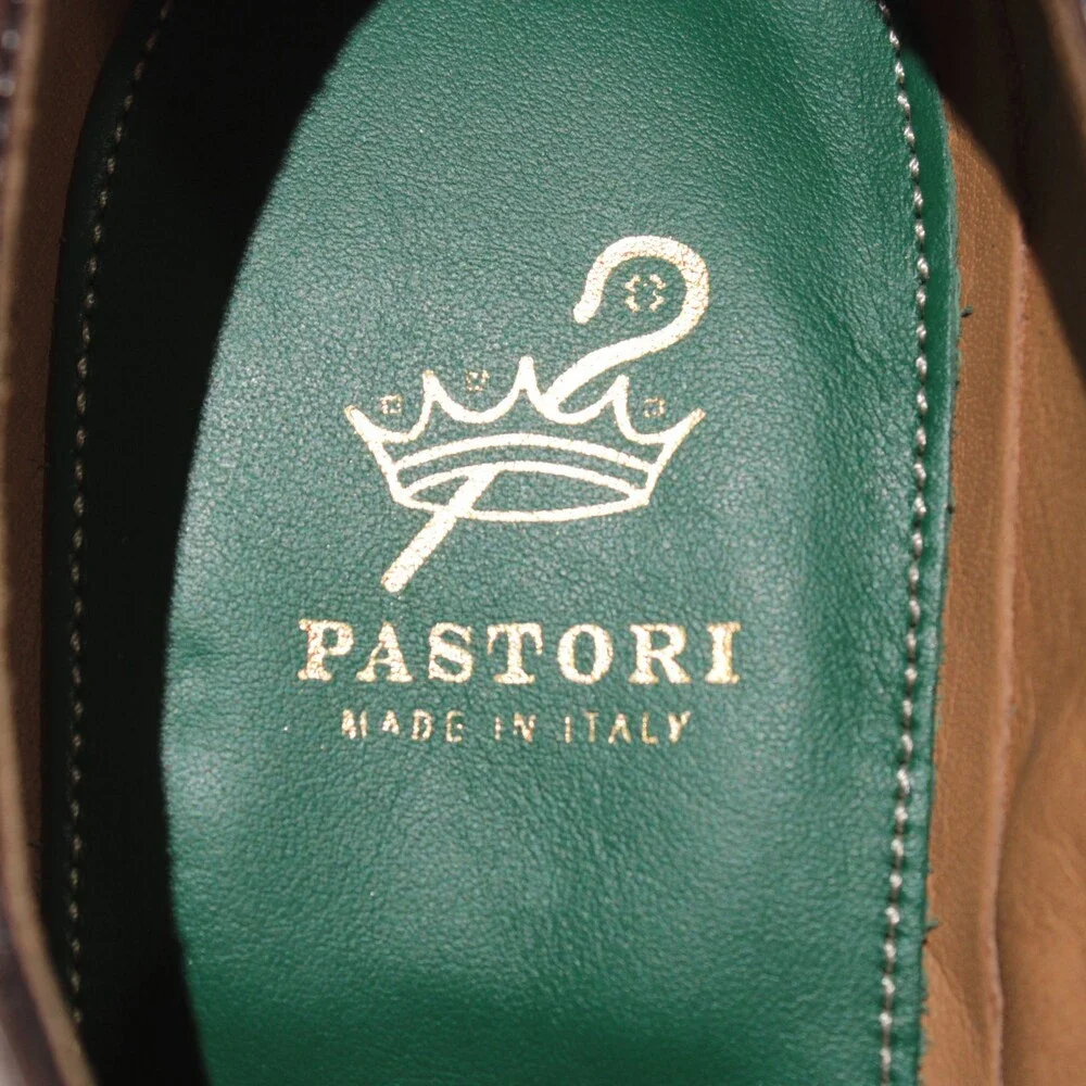 Pastori NWB Single Monk Strap Dress Shoes Size 9 US in Whiskey Brown Leather